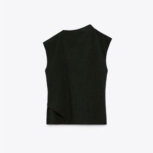 Zara Asymmetric Anthracite Grey Top